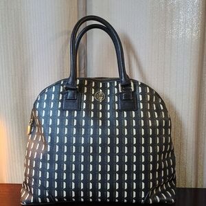 Tory Burch Black and Cream Shoulder Bag